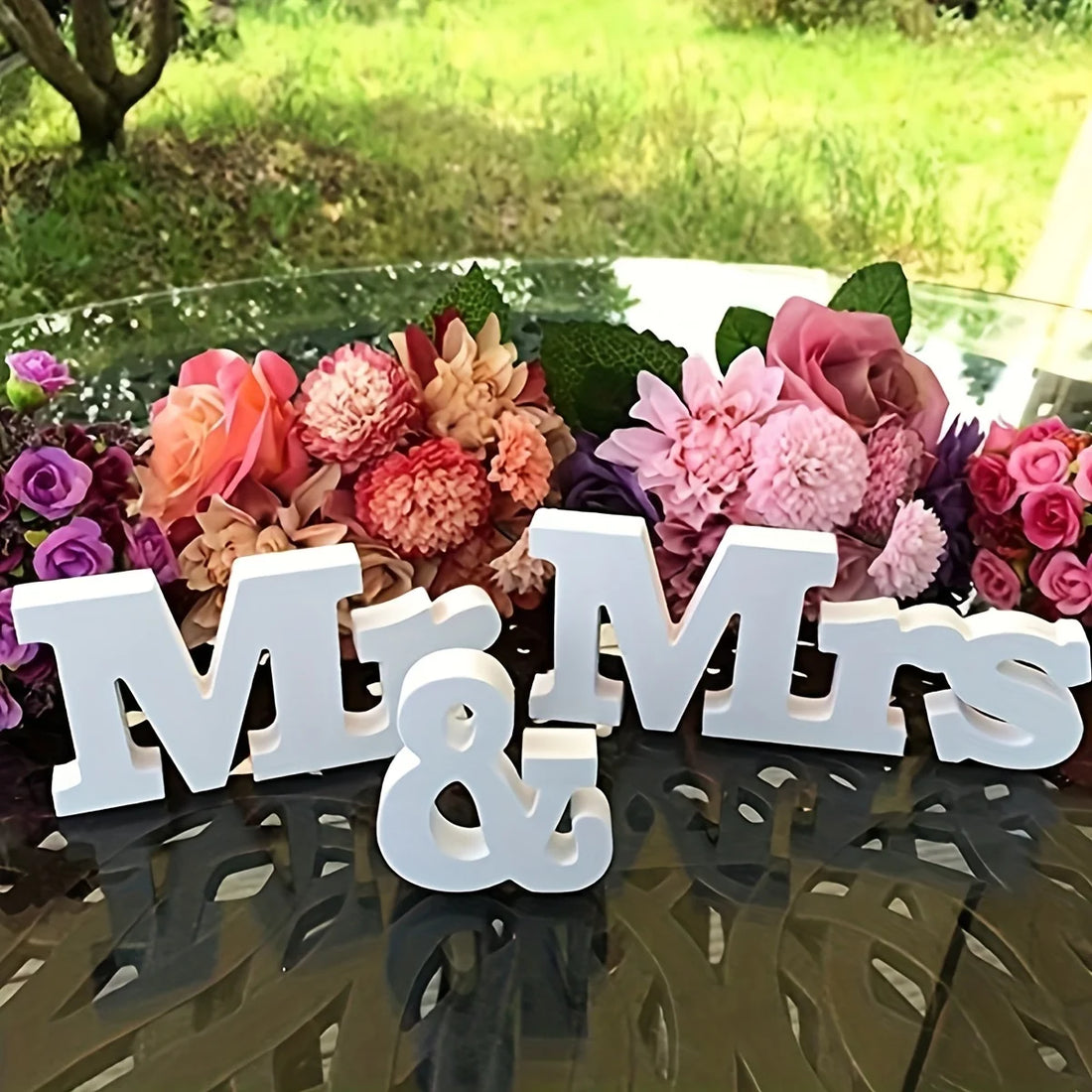 Wooden Signs Vintage Style Signs Mr & Mrs Wooden Monogram Wedding Signs