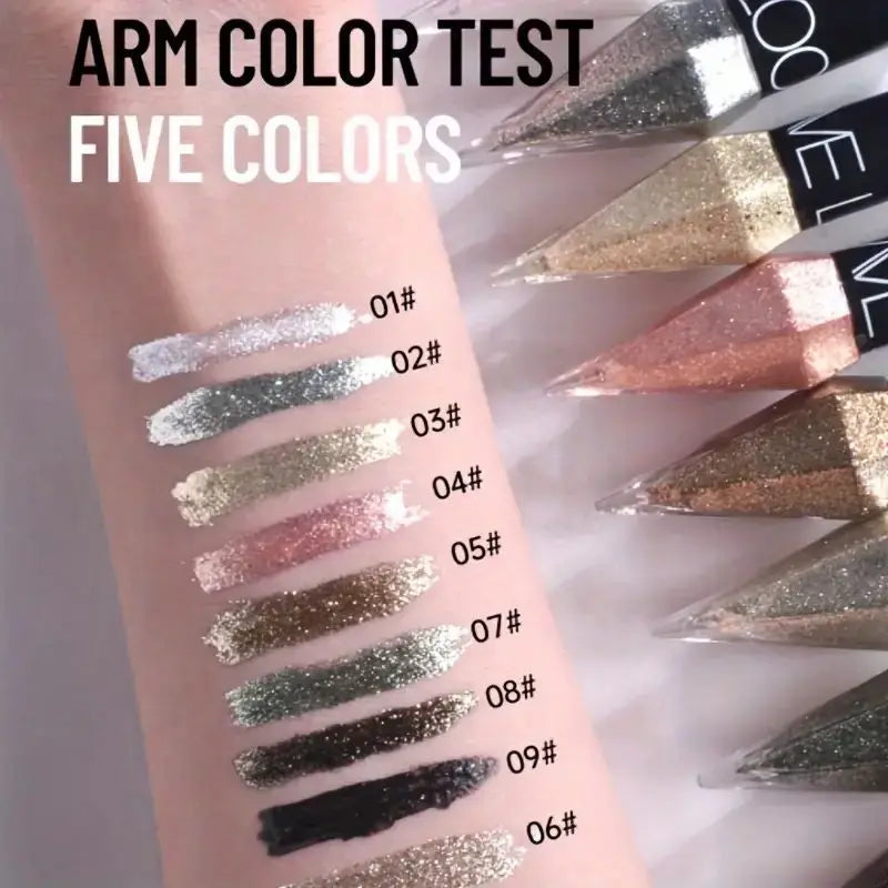 Multicolor Long-Lasting Waterproof Liquid Eyeshadow and Highlighter Easy