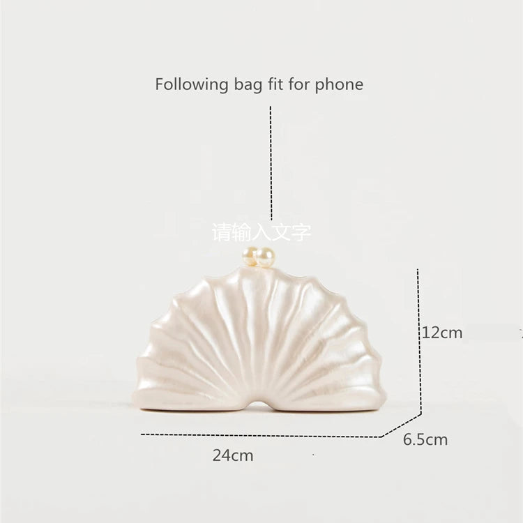 Shell Clutch Bag Acrylic clutch bag women wedding evening party