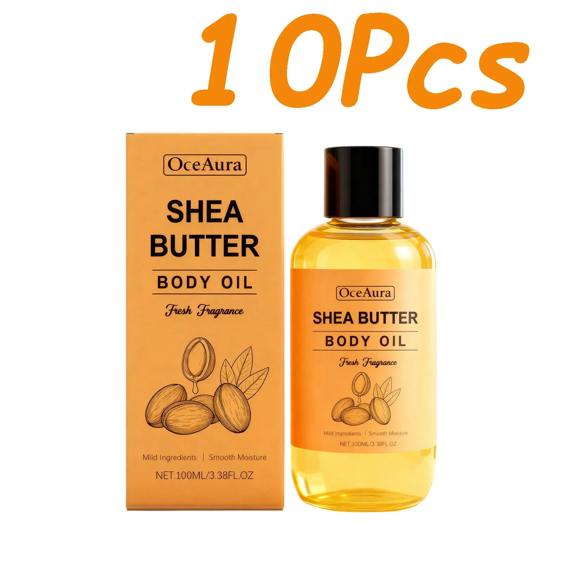 Shea Butter Body Oil Lightweight Fast Absorbing for Dry Rough Skin