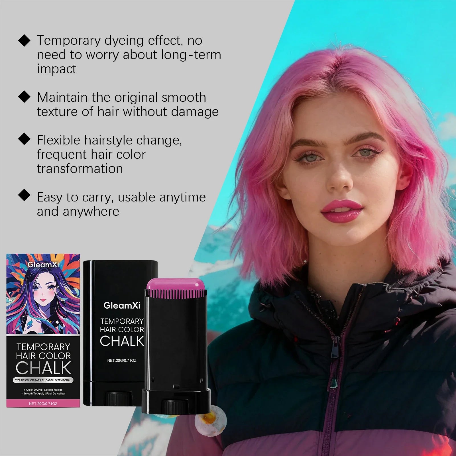 Diy Hair Dying Cream Stick 5 Shades Easy To Wash Quickly Coloring