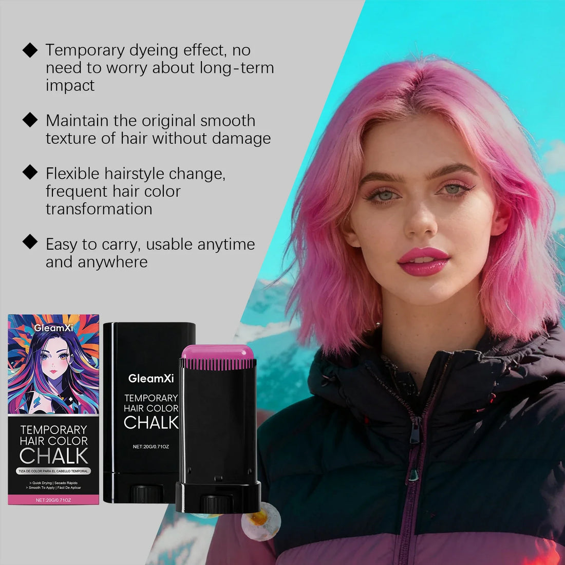 Diy Hair Dying Cream Stick 5 Shades Easy To Wash Quickly Coloring