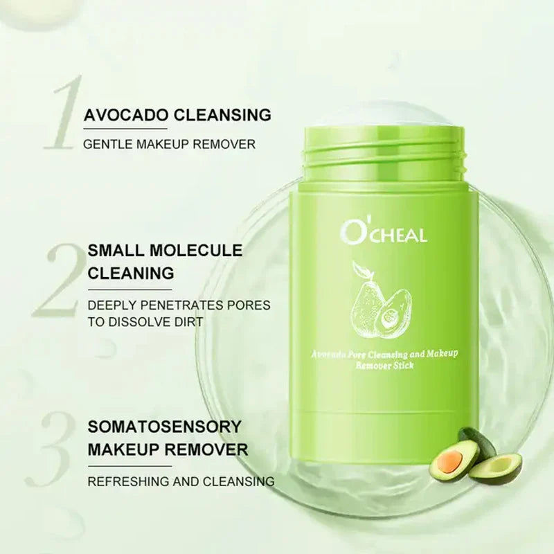 Ocheal Avocado Cleansing Makeup Remover Gel Stick Facial Eye Lip