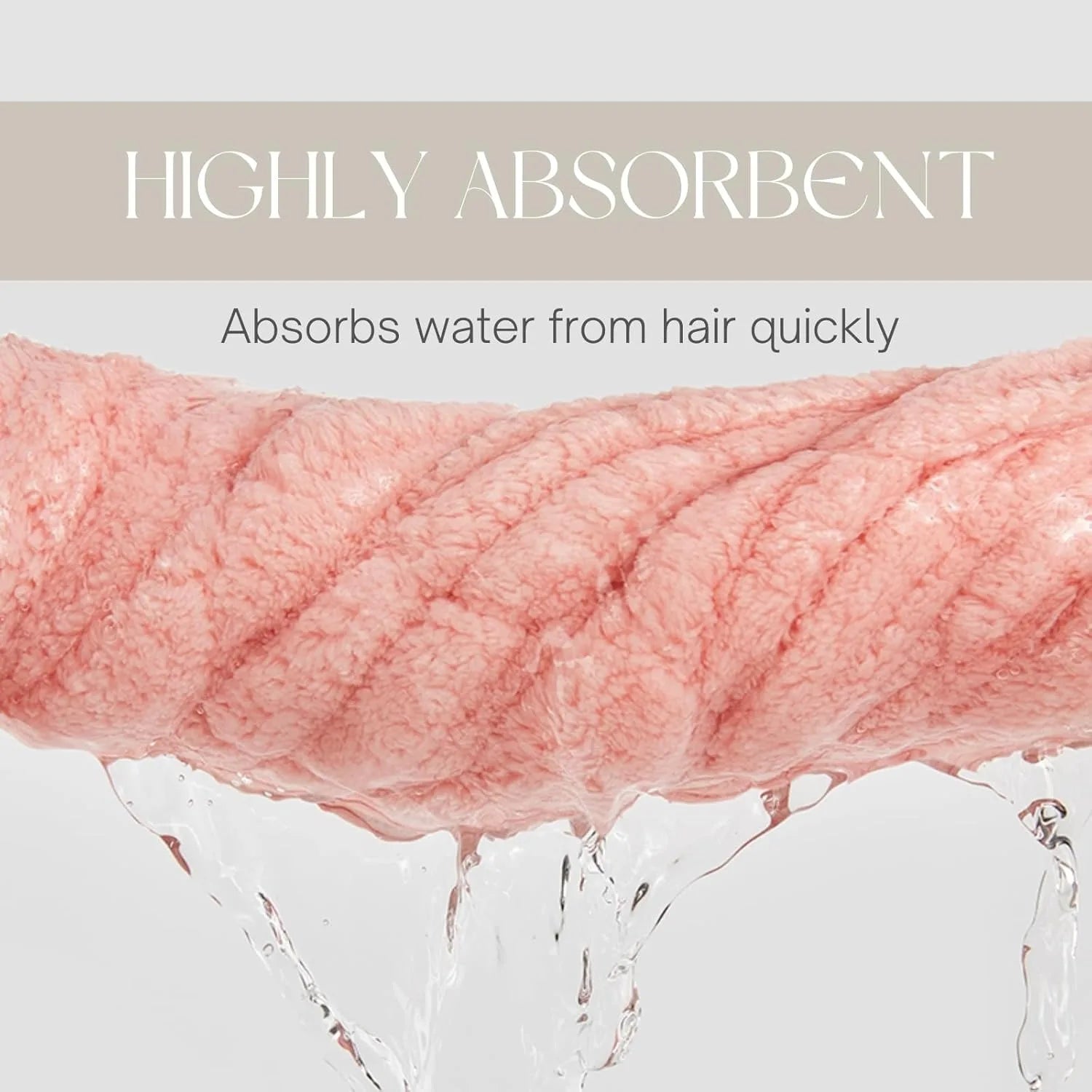 Microfiber Hair Towel Wrap for Kids, Pink Cat Dry Hair Cap Suck Water Towel
