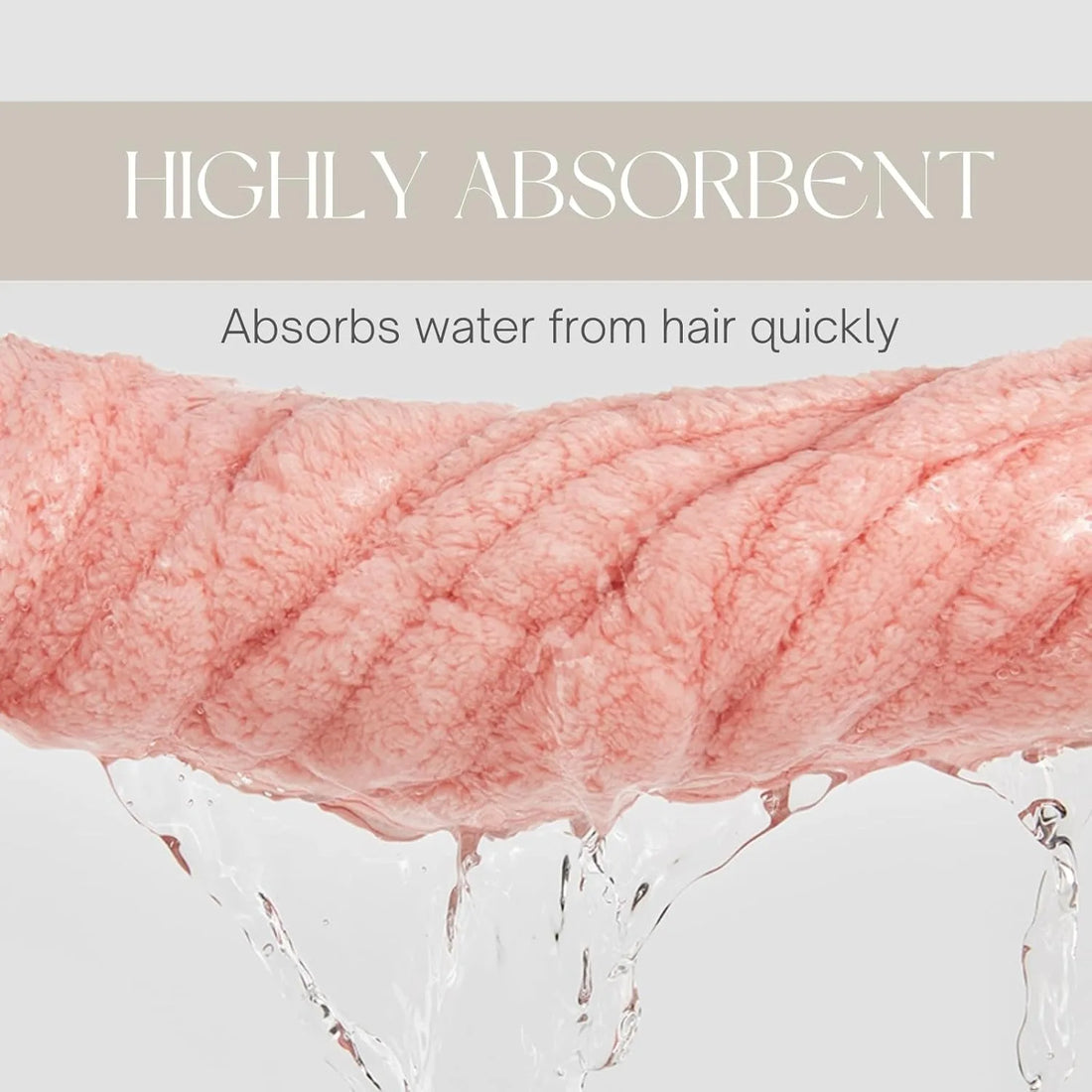 Microfiber Hair Towel Wrap for Kids, Pink Cat Dry Hair Cap Suck Water Towel
