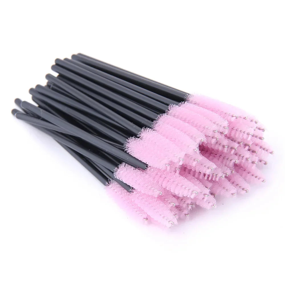 Makeup Brushes Pink Crystal Eyelashes Brush Reusable Fake Lashes Extension