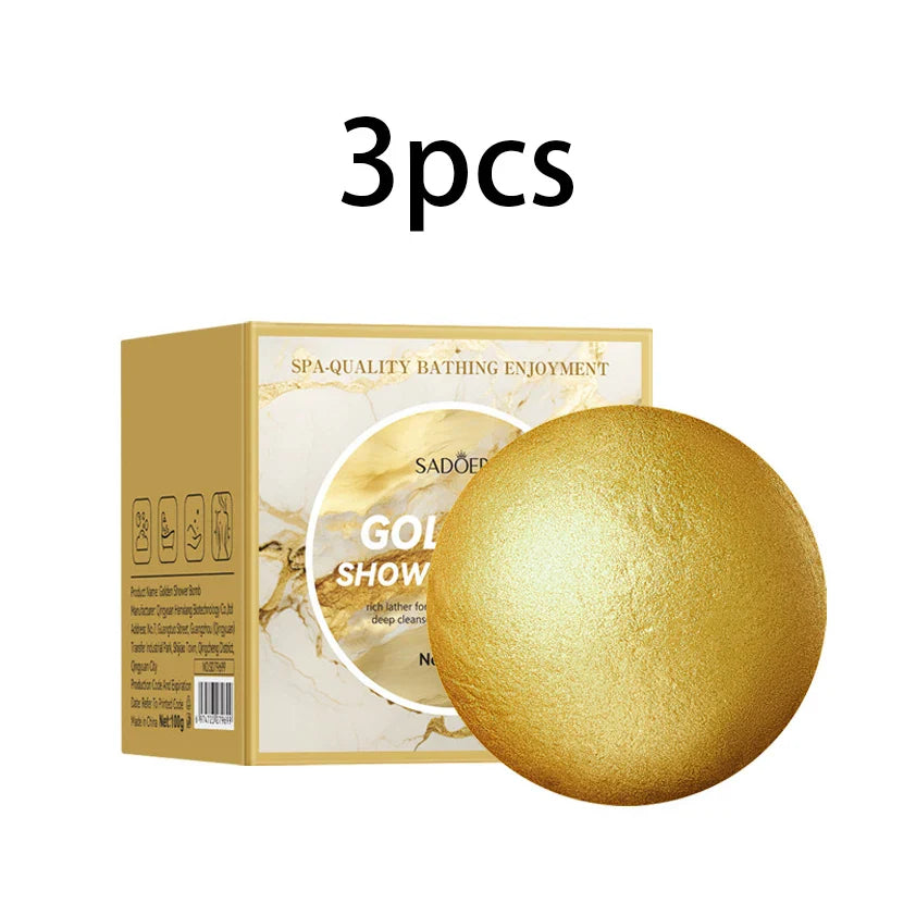 Gold Bath Salt Ball Deep Cleansing Body Bath Salt Ball for Relaxation