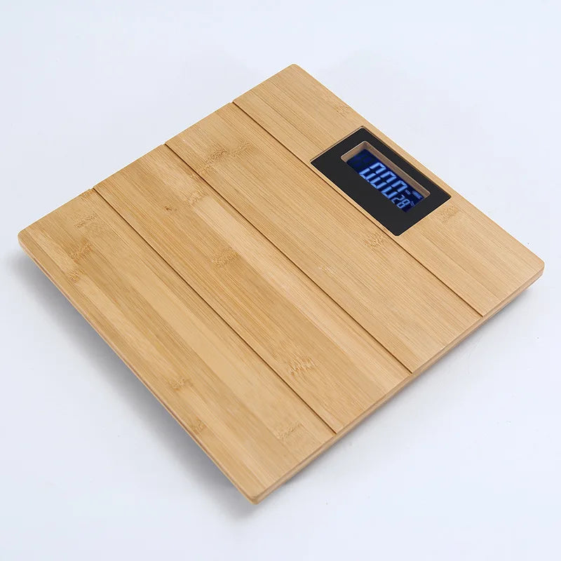 Wood Bathroom Scale Smart Body Fat Scale with 60 Inch Soft Measuring Tape