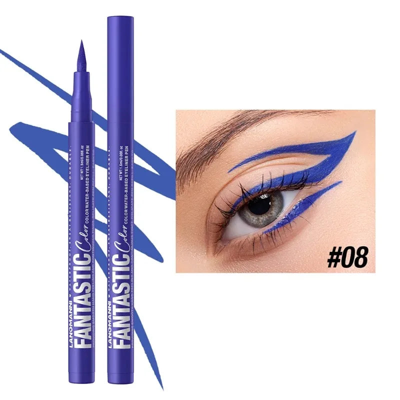 Matte Dark Red Eye Liner Makeup White Liquid Eyeliner Quick-Drying Pencil