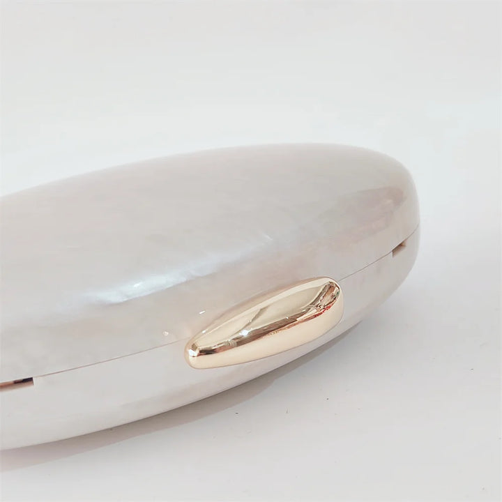 Handbag Summer Female Purse Egg Shape Clutch Bag  Pearl Purse