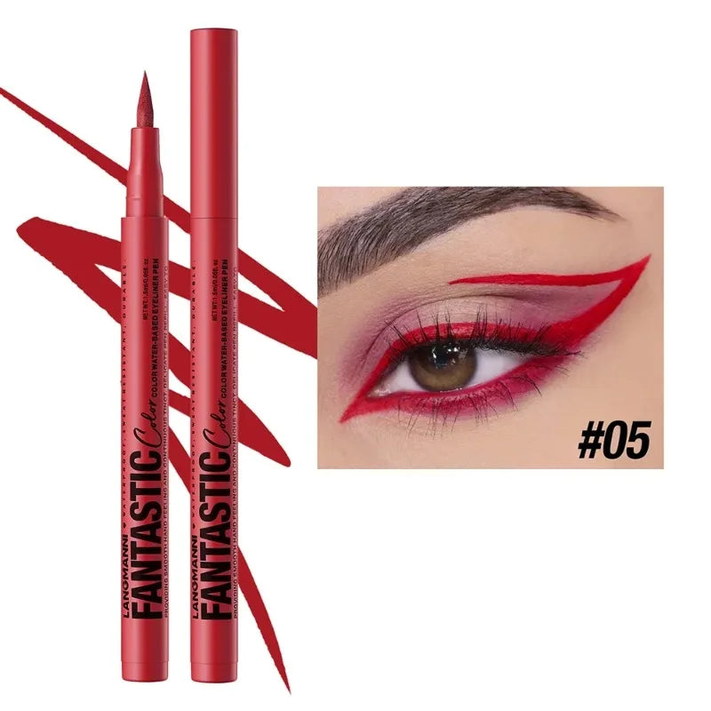 Matte Dark Red Eye Liner Makeup White Liquid Eyeliner Quick-Drying Pencil
