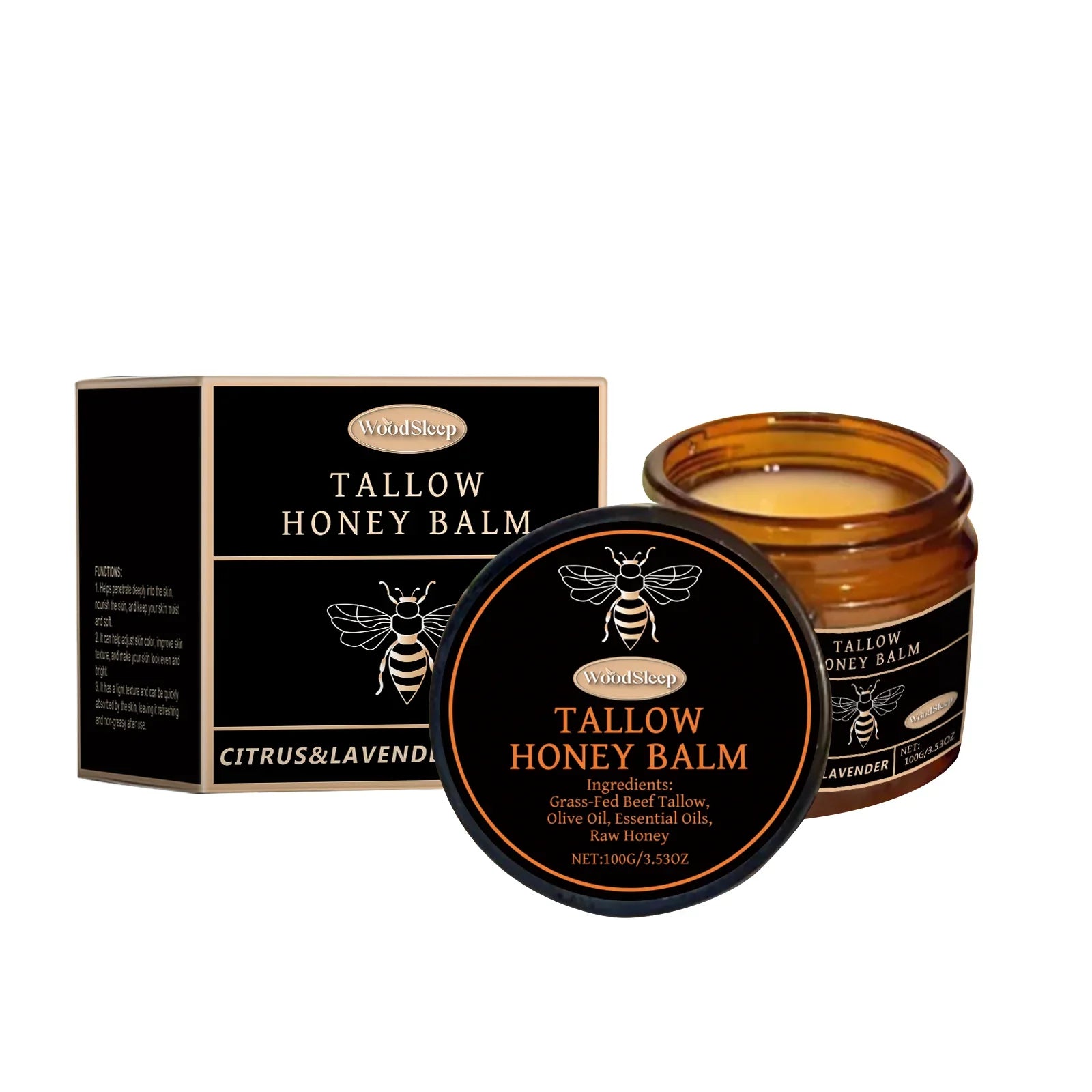 Multi Purpose Tallow Honey Balm Deep Moisturizing Nourishing Body Care