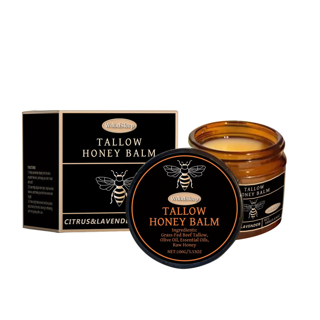 Multi Purpose Tallow Honey Balm Deep Moisturizing Nourishing Body Care