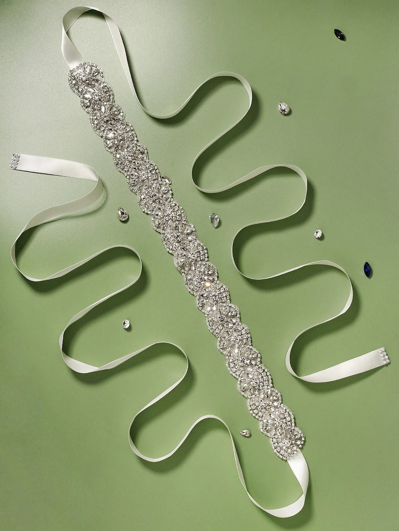 Rhinestone Bridal Belt for Wedding Dress Accessories Silver Color  Gift