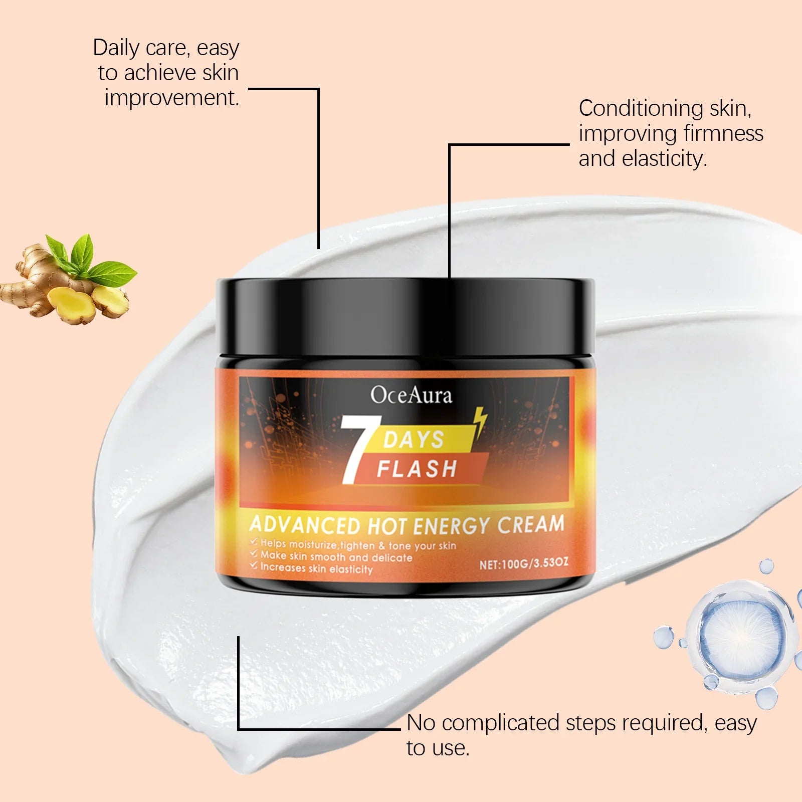 Ginger Fat Burning Cream Sweat Enhancer Anti Cellulite Cream