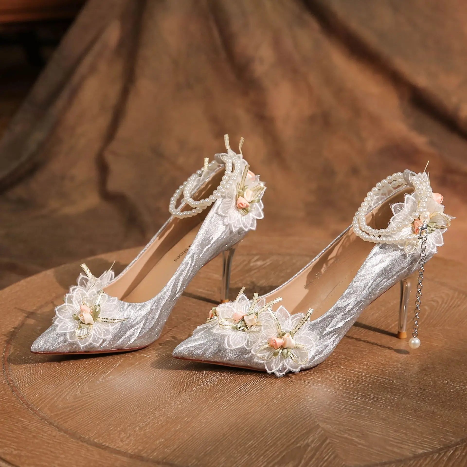 French skirt wedding shoes stiletto temperament women's high heels