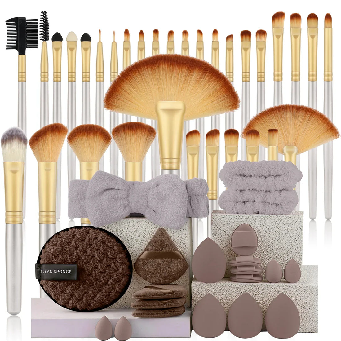 Makeup Brush Set Cosmetic Tools for Powder Eye Shadow Foundation Blush