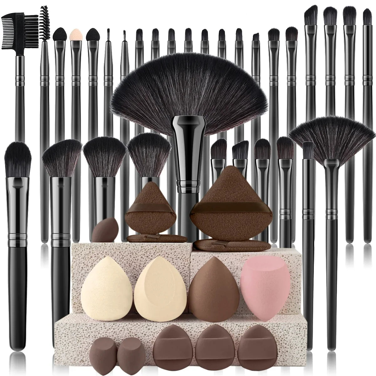 Makeup Brush Set Cosmetic Tools for Powder Eye Shadow Foundation Blush