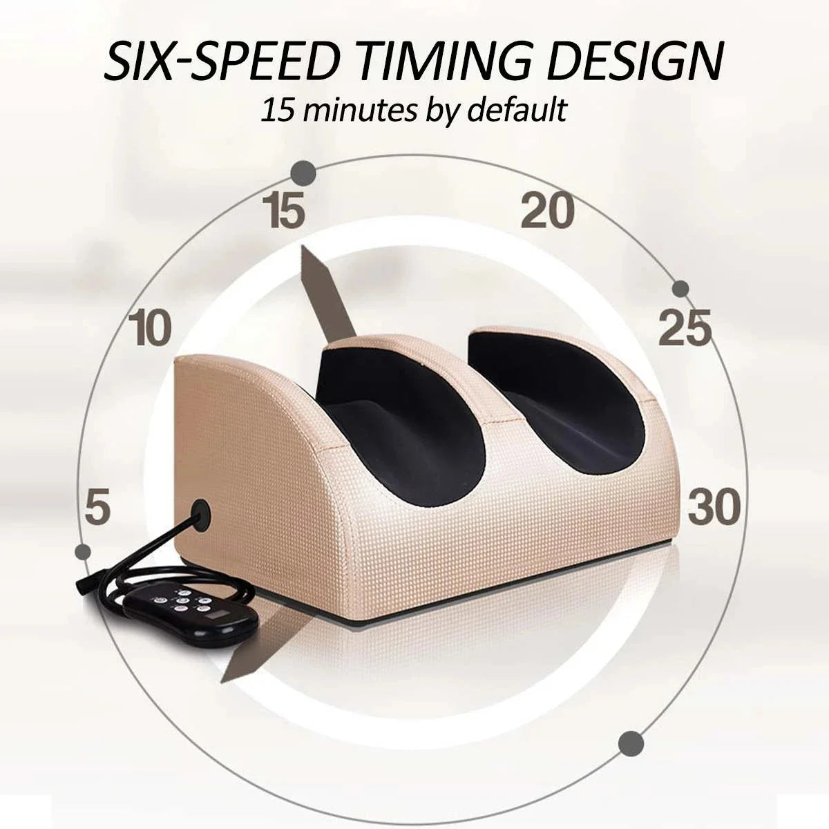 Electric Foot Massager Heating Therapy Hot Compression Kneading Roller