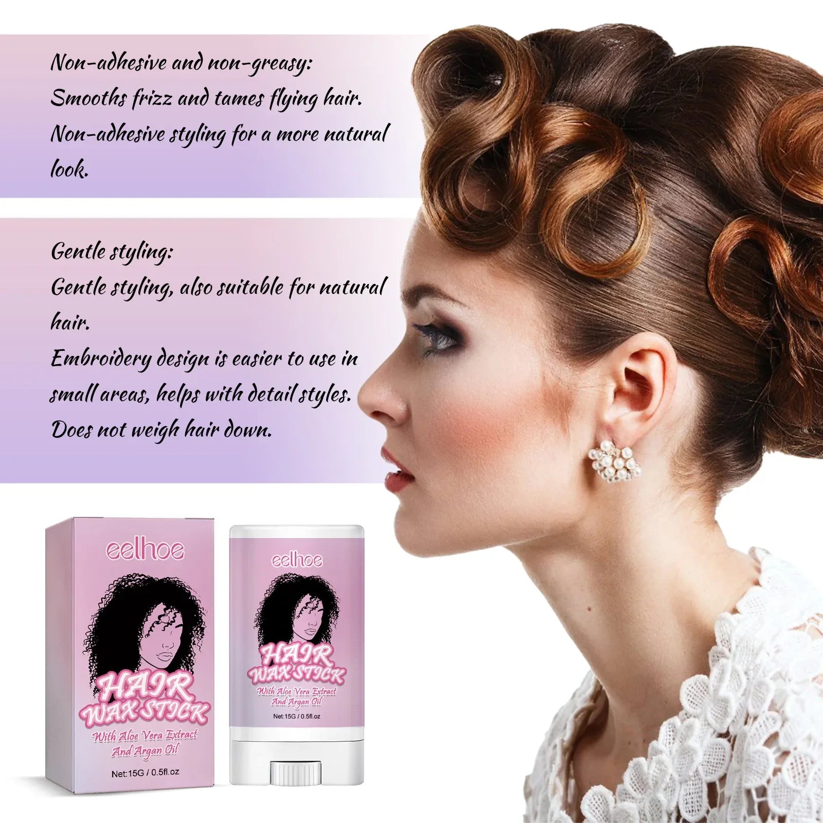 Eelhoe Solid Hair Wax Stick Keep Fixed Prevents Frizz Reduce Control Sticks