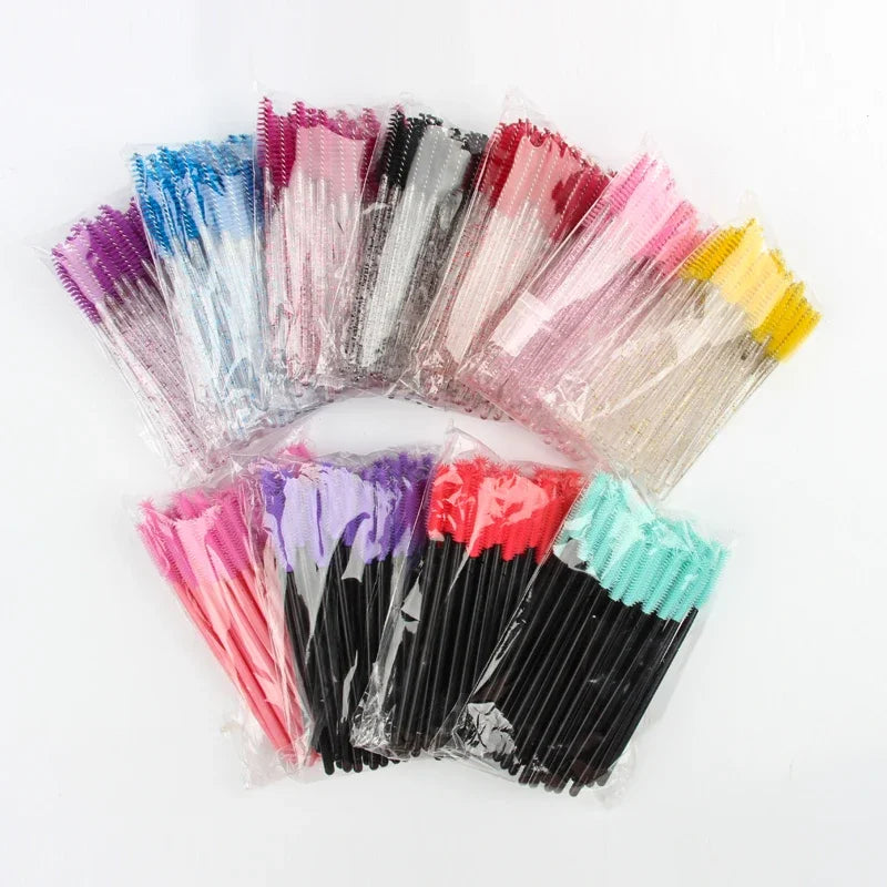 Makeup Brushes Pink Crystal Eyelashes Brush Reusable Fake Lashes Extension