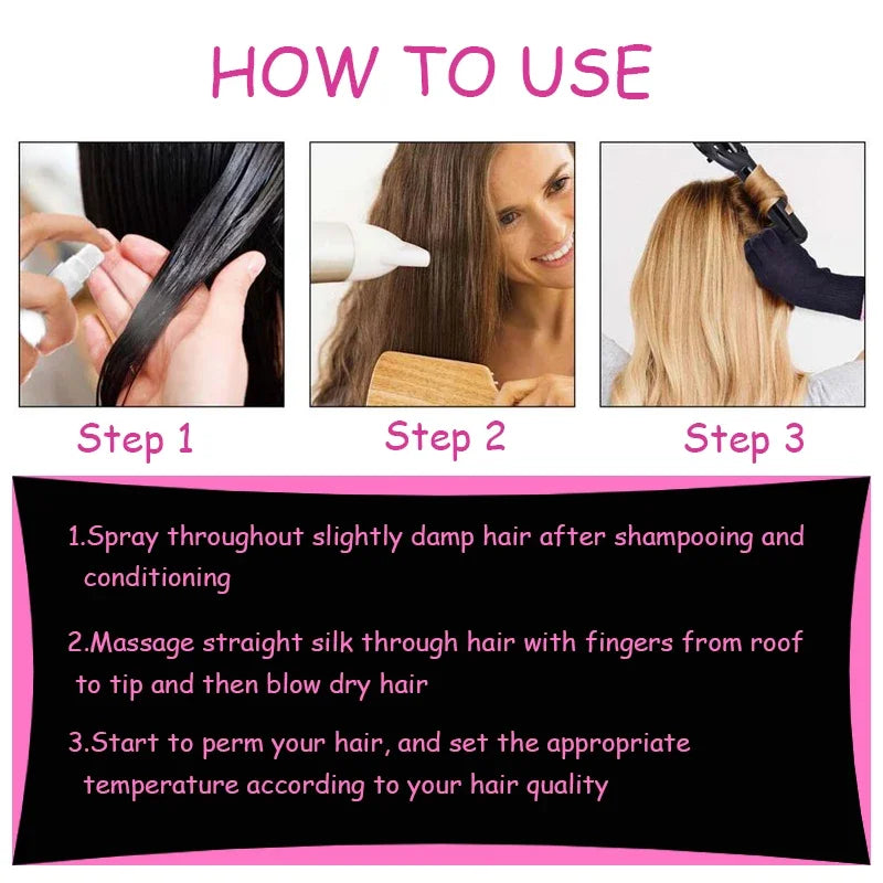 Heat Protect Hair Spray For Hair Care Prevent Damage Hair Styling