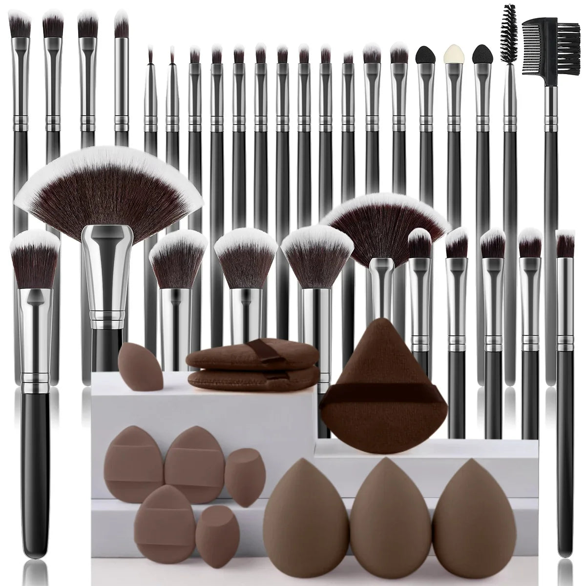 Makeup Brush Set Cosmetic Tools for Powder Eye Shadow Foundation Blush