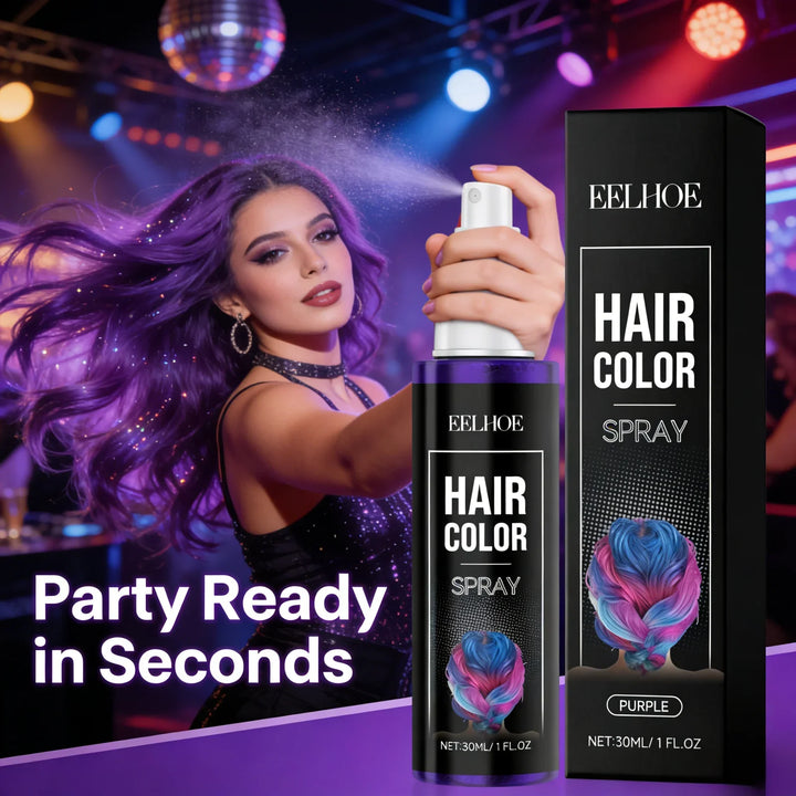 EELHOE Colored Hair Spray Temporary Colors Purple Blue Hair Color Spray
