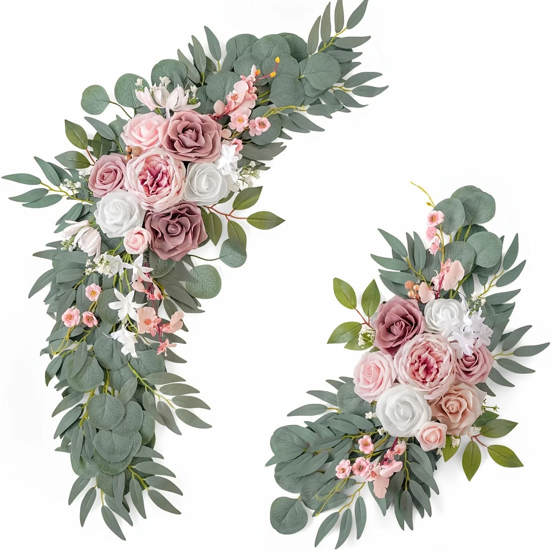 2pcs Wedding Decoration Flowers Artificial Rose Wreaths