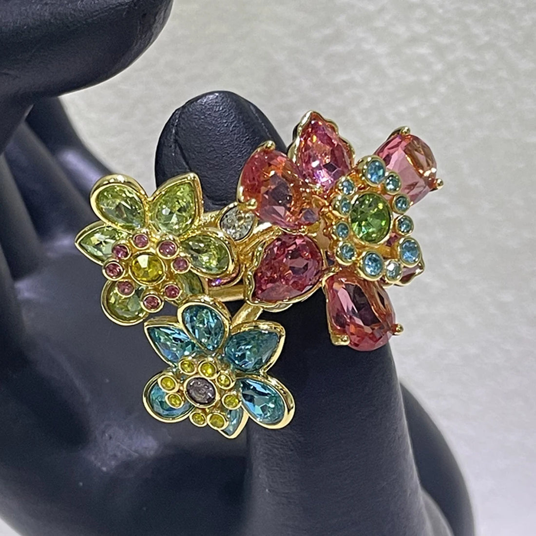 Trend Fine Jewelry Sets Charm Pink Blue Flower Crystal Fashion Luxury Necklace