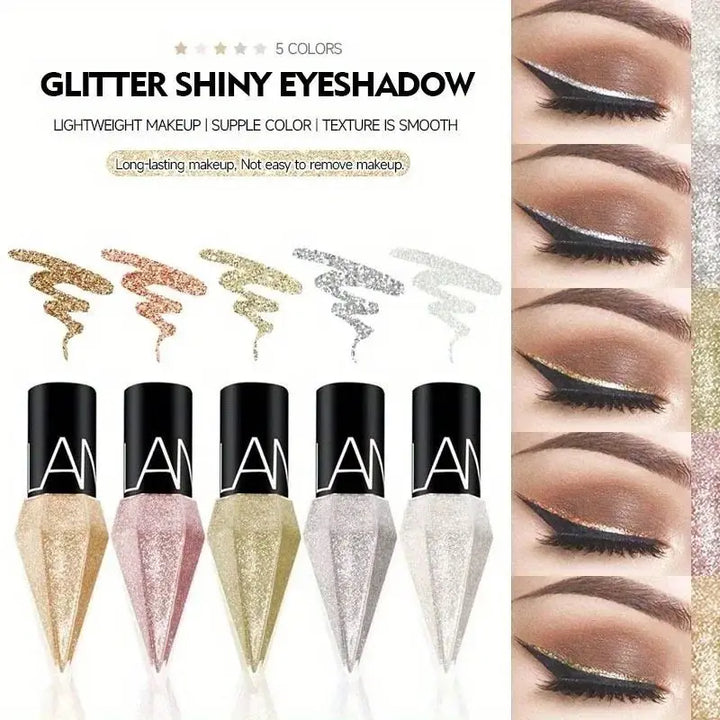 Multicolor Long-Lasting Waterproof Liquid Eyeshadow and Highlighter Easy