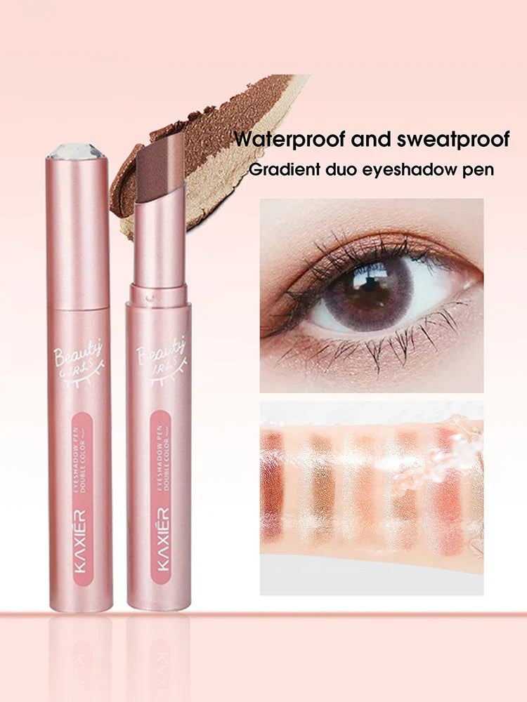 Gradient two-color eye shadow pen waterproof sweat proof eye shadow
