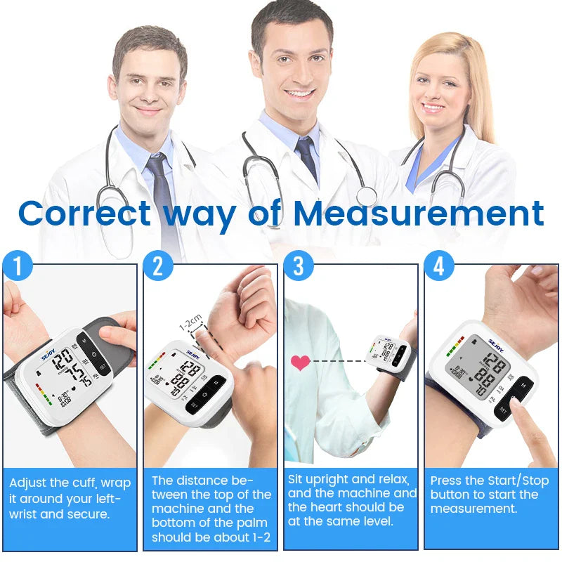 Sejoy Digital Wrist Blood Pressure Monitor,Finger Pulse Oximeter