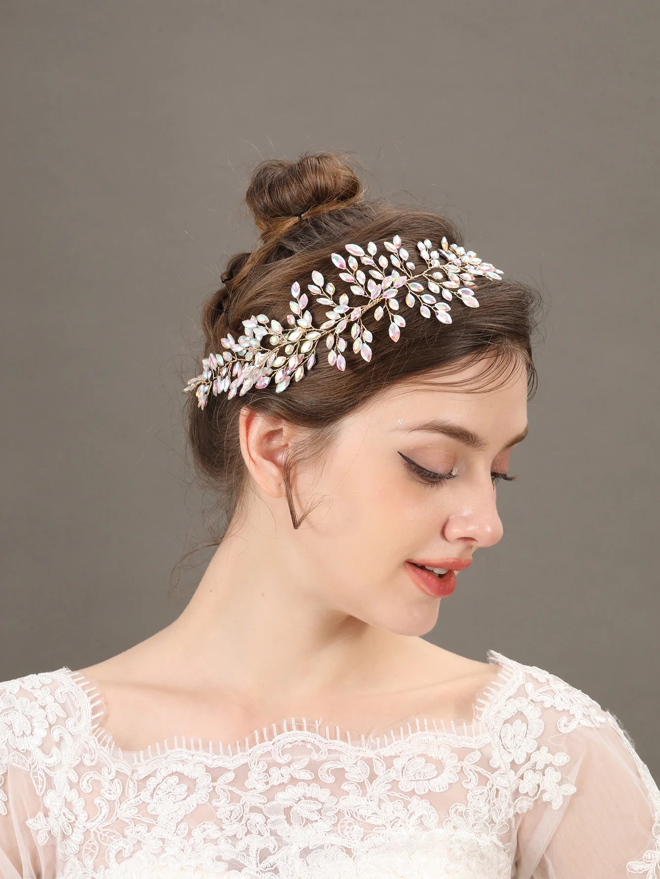 Luxury European design vine accessories crystal headwear queen crown