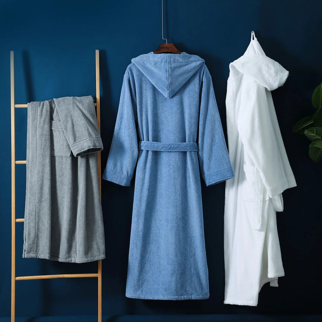 100% Cotton Towel Kimono Robes Women New Arrived Hooded Nightgown