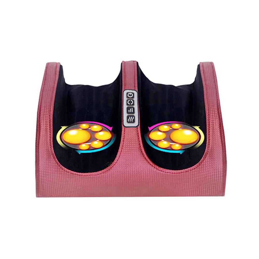 Electric Foot Massager Heating Therapy Hot Compression Kneading Roller