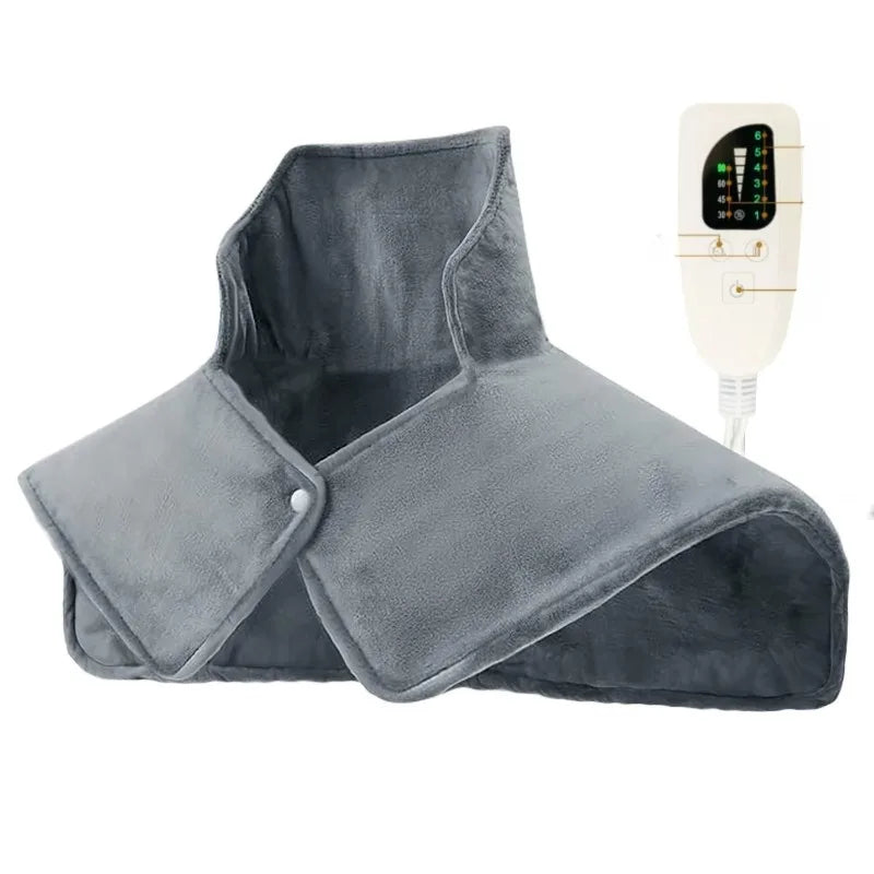 Neck & Shoulder Electric Heating Pad - Weighted 6 Heat  4 Timers Auto-Off