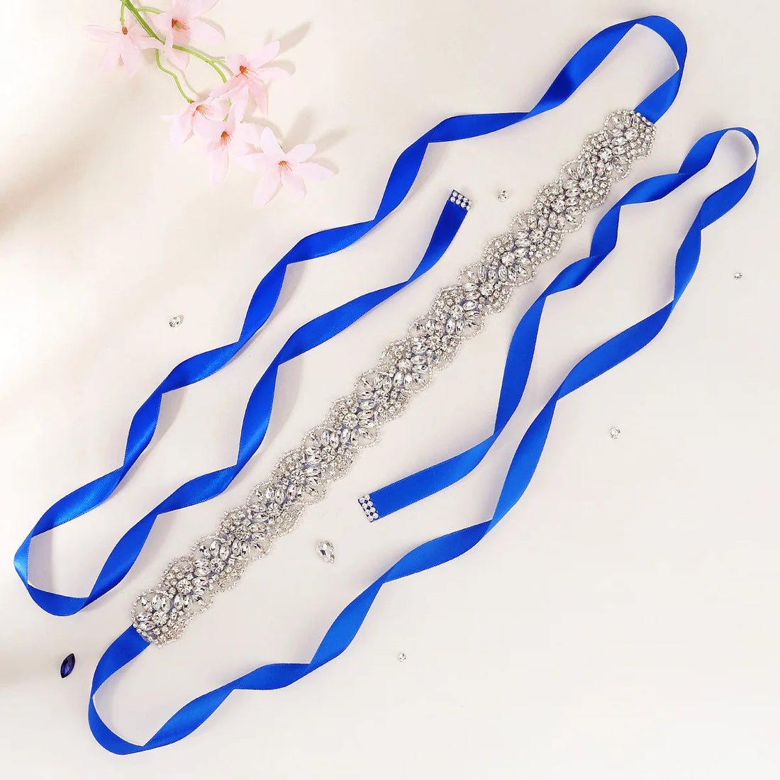 Rhinestone Bridal Belt for Wedding Dress Accessories Silver Color  Gift