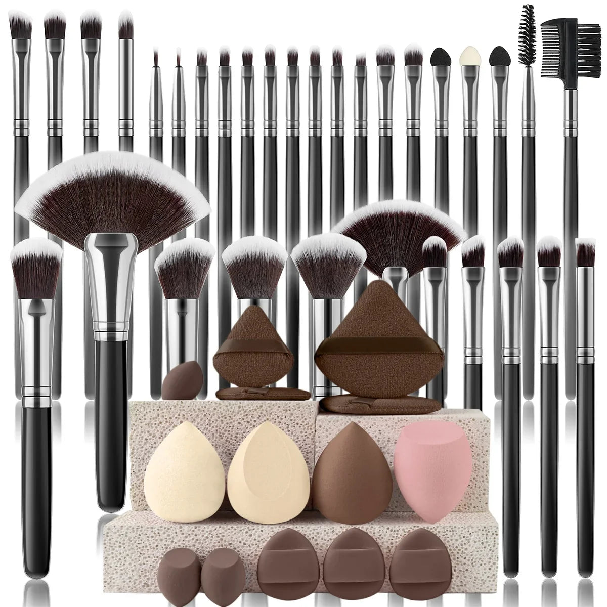 Makeup Brush Set Cosmetic Tools for Powder Eye Shadow Foundation Blush
