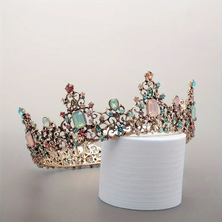 Baroque Crystal Crown Tiara For Women Party Jewelry Crown Tiara