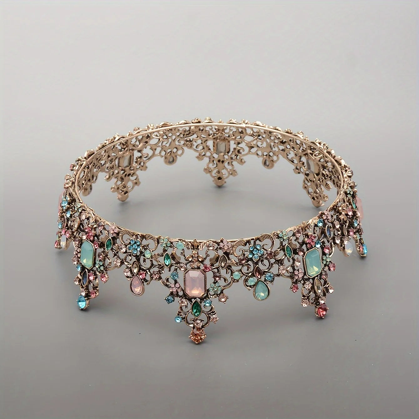 Baroque Crystal Crown Tiara For Women Party Jewelry Crown Tiara