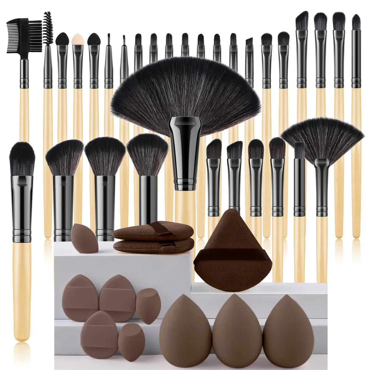 Makeup Brush Set Cosmetic Tools for Powder Eye Shadow Foundation Blush