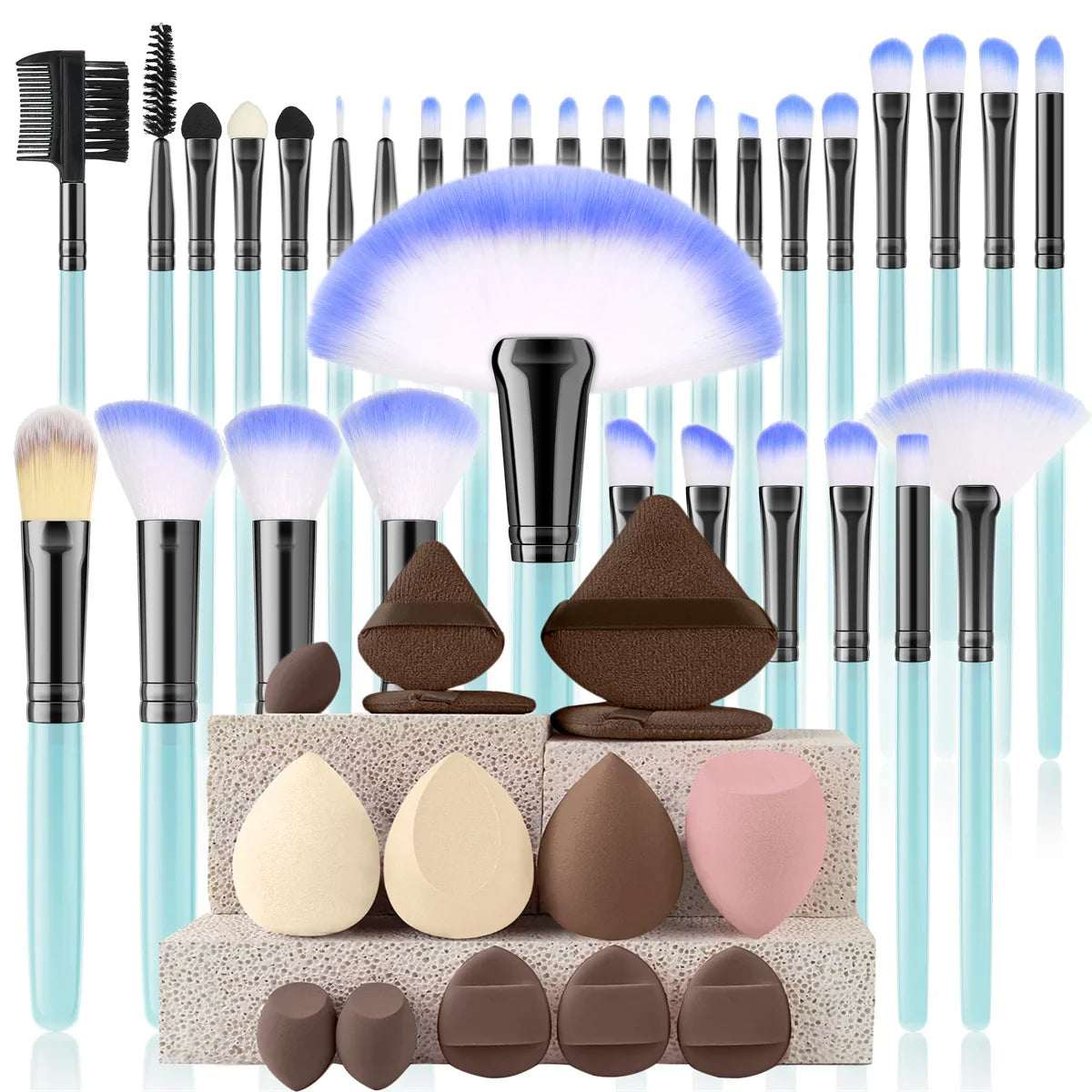 Makeup Brush Set Cosmetic Tools for Powder Eye Shadow Foundation Blush