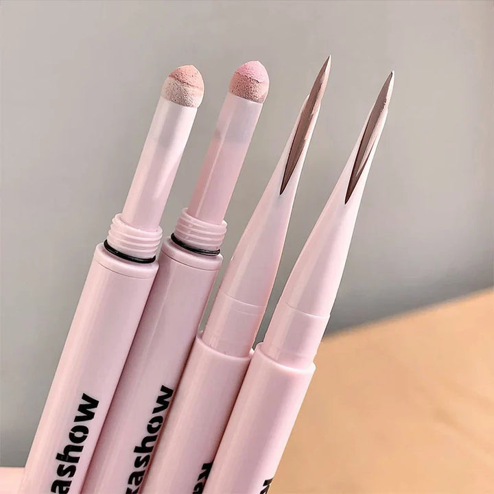 Women Double Lying Silkworm Eyeliner Pencil Diamond Glitter Matte Makeup