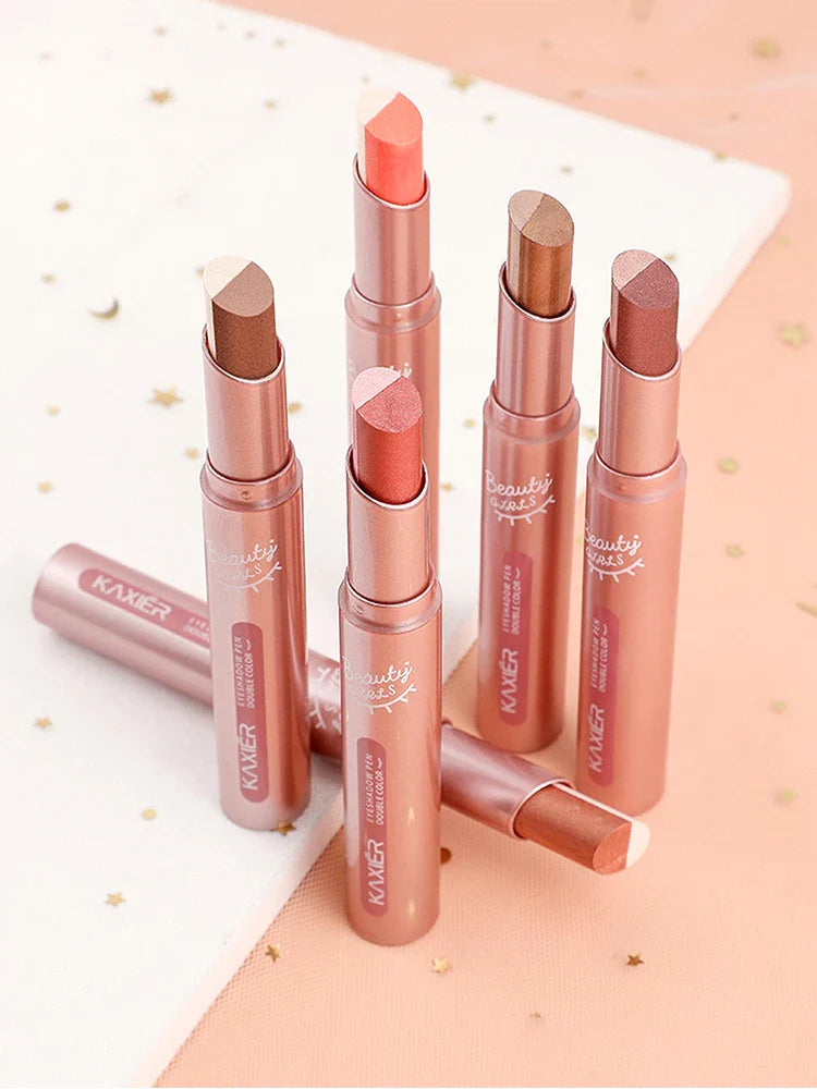 Gradient two-color eye shadow pen waterproof sweat proof eye shadow
