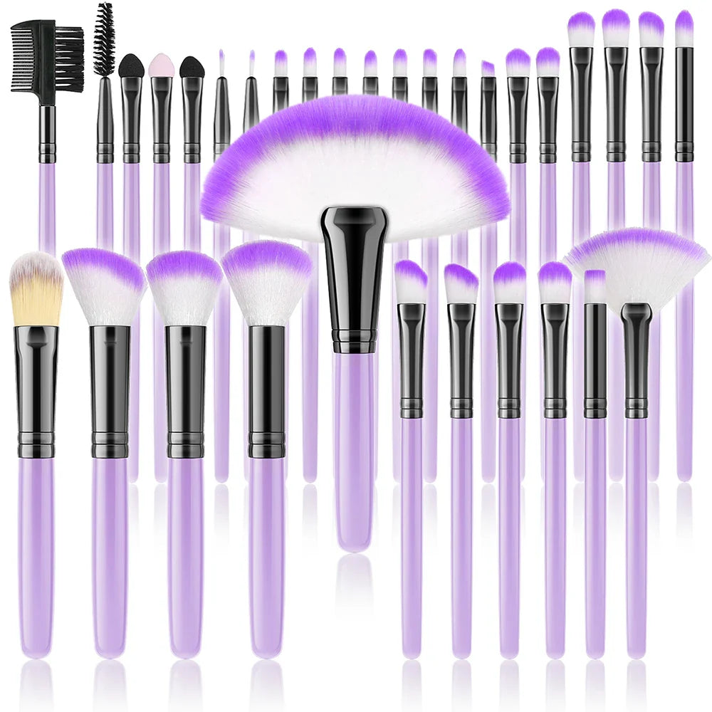Makeup Brush Set Cosmetic Tools for Powder Eye Shadow Foundation Blush