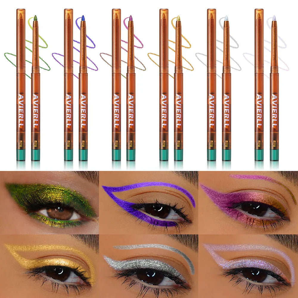 Eyeliner Gel Pencil 1pc Metallic Color Gradient Eyeliner Chameleon Glitter
