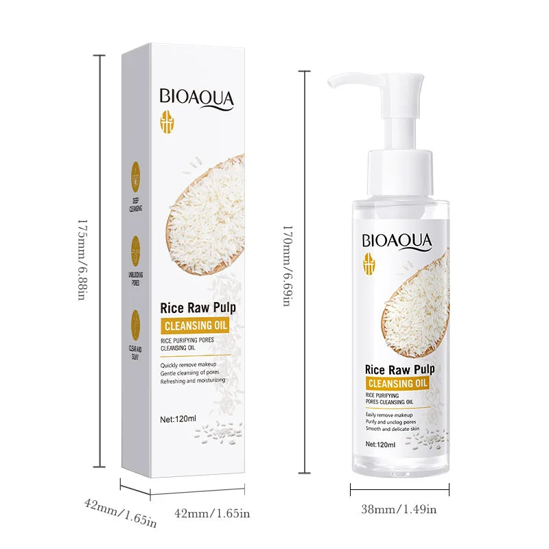 BIOAOUA Rice Raw Pulse Pure Pore Cleansing Oil Makeup Remover