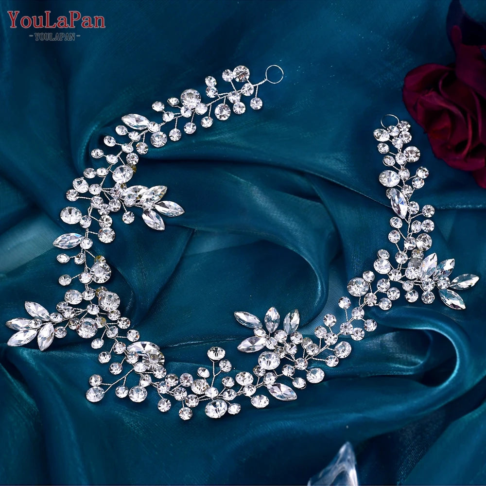 Luxury Wedding Headpiece Rhinestone Hair Vine for Bride