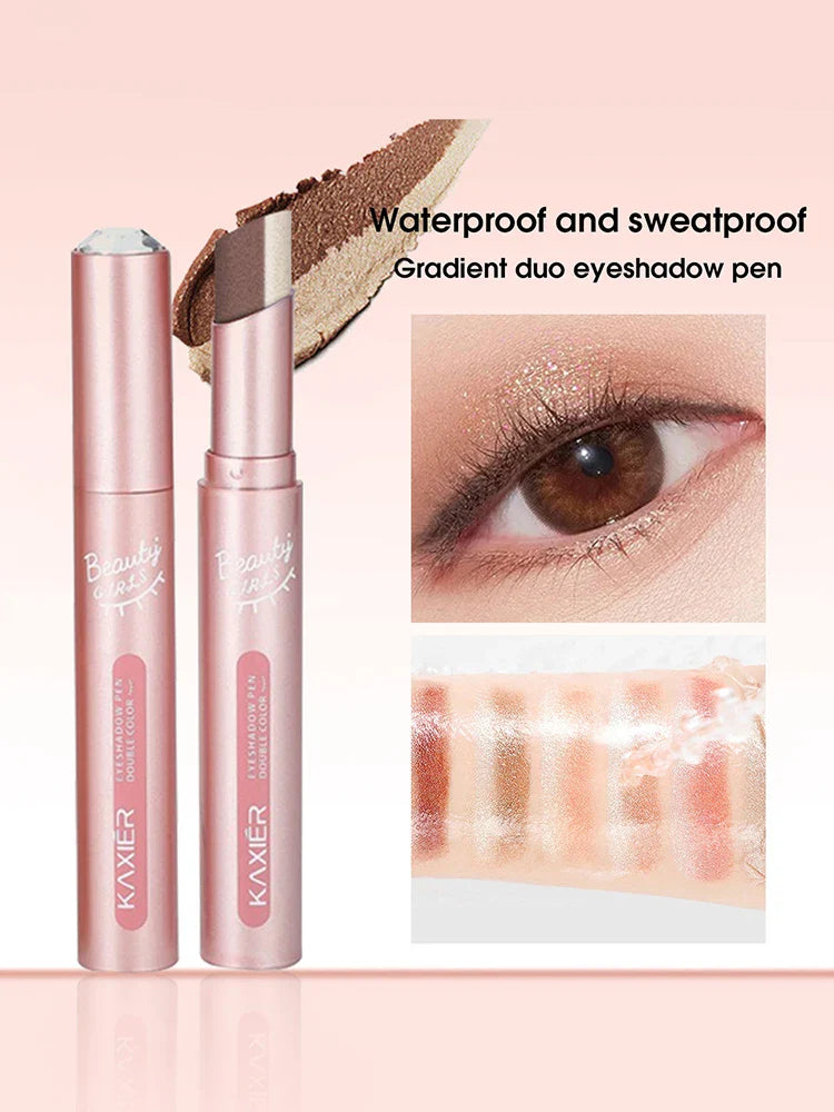 Gradient two-color eye shadow pen waterproof sweat proof eye shadow